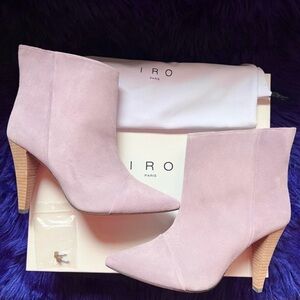 IRO Pink Suede Ankle Boots